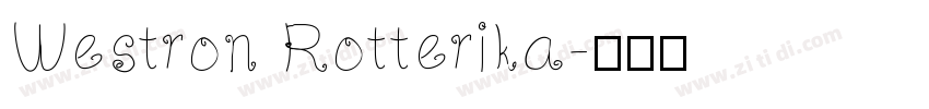 Westron Rotterika字体转换